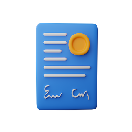 Financial agreement  3D Icon