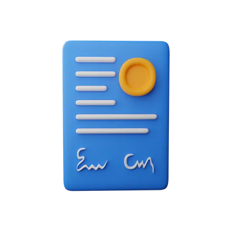 Financial agreement  3D Icon