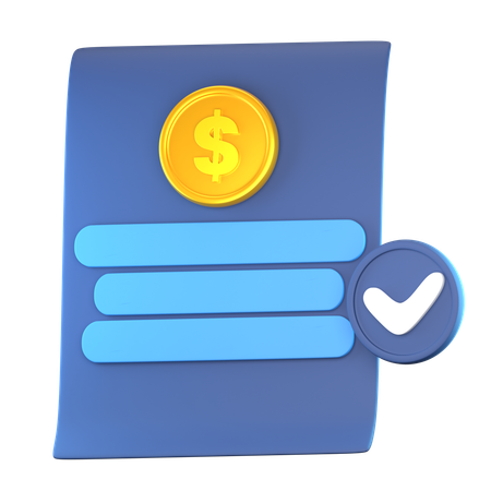 Financial Agreement  3D Icon