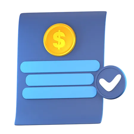 Financial Agreement  3D Icon