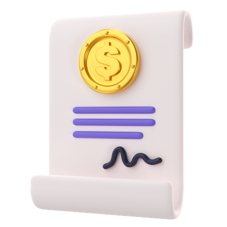 Financial Agreement  3D Icon