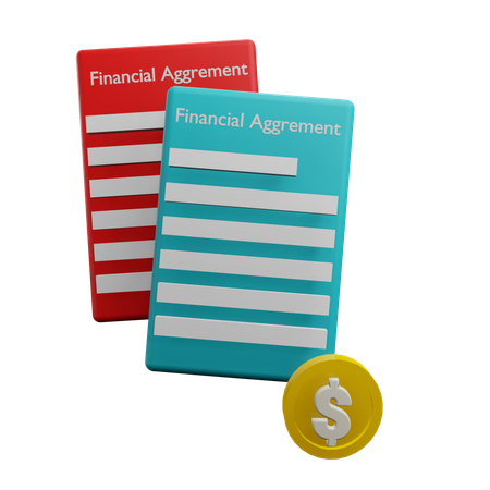 Financial Agreement  3D Icon