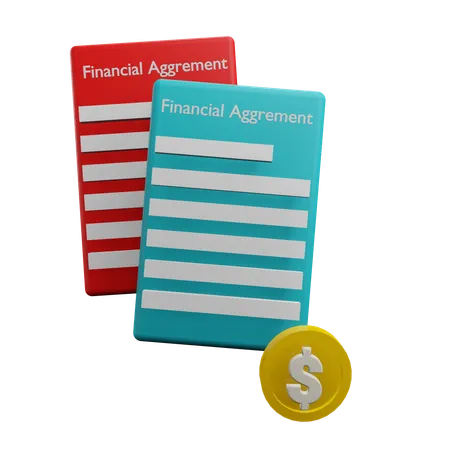 Financial Agreement  3D Icon