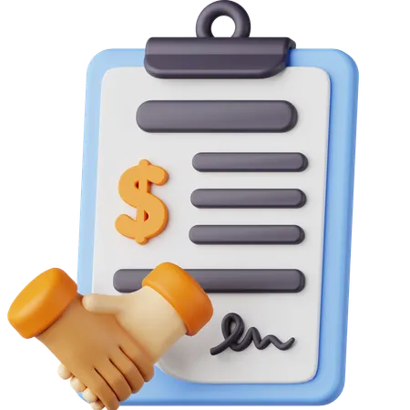 Financial Agreement  3D Icon