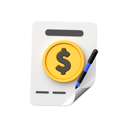 Financial Agreement  3D Icon