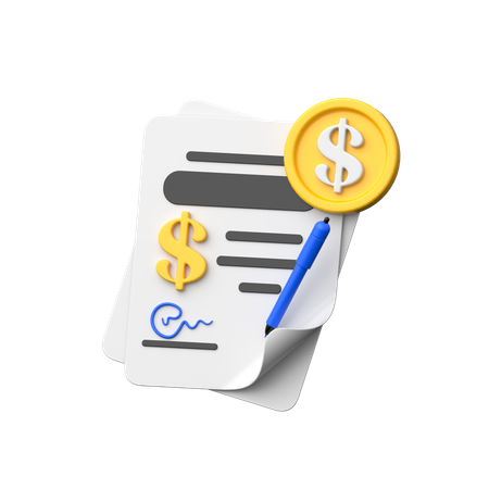 Financial Agreement  3D Icon