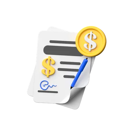 Financial Agreement  3D Icon