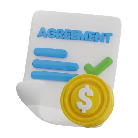 Financial Agreement  3D Icon