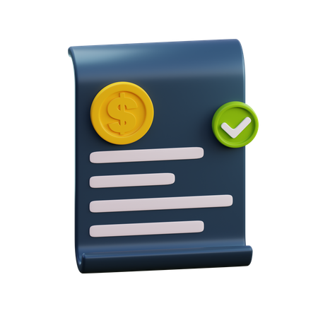 Financial Agreement  3D Icon