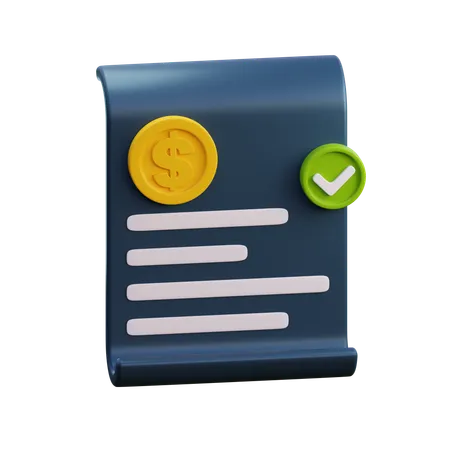 Financial Agreement  3D Icon