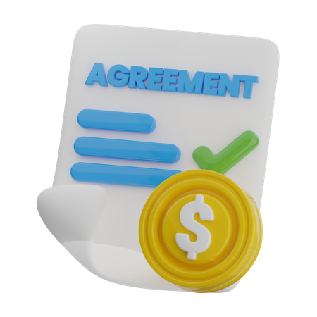 Financial Agreement  3D Icon