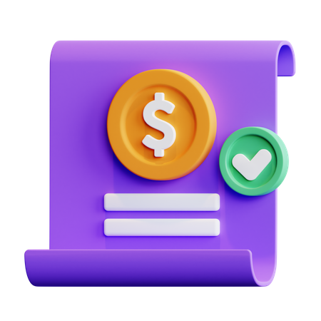 Financial Agreement  3D Icon