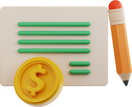 Financial Agreement  3D Icon