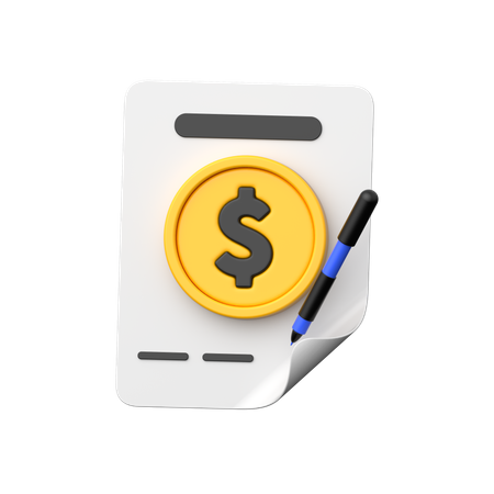 Financial Agreement  3D Icon