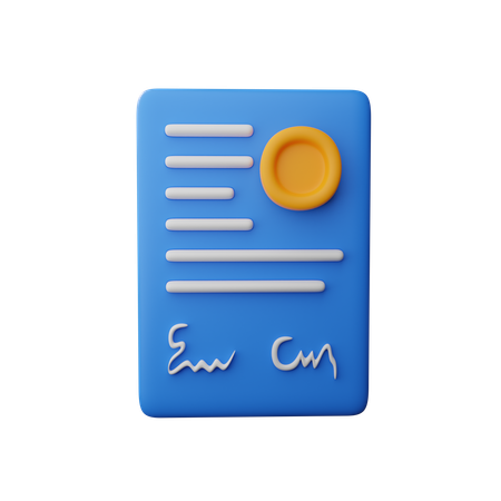 Financial agreement  3D Icon