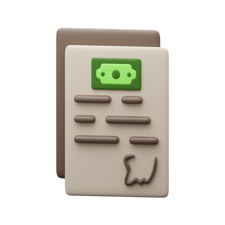 Financial agreement  3D Icon