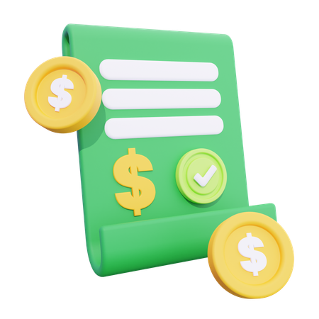 Financial Agreement  3D Icon