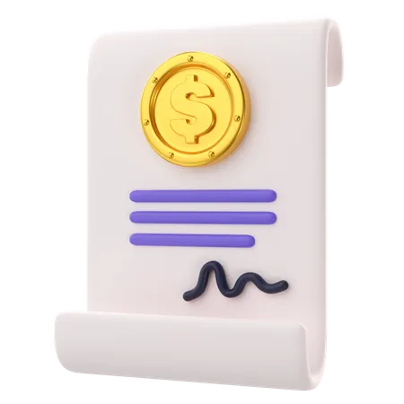 3 D Illustration Financial Agreement 3D Icon
