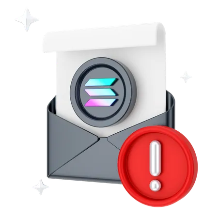 Financial Alert Email  3D Icon