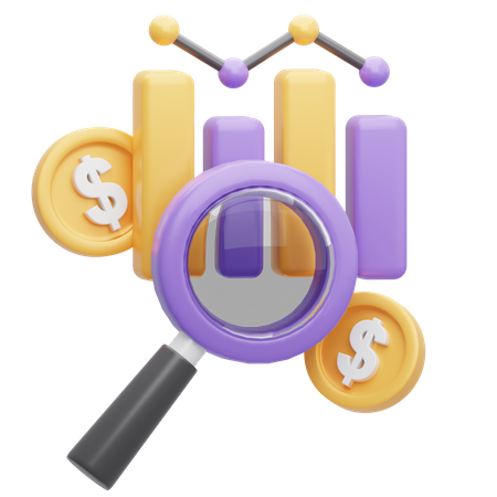 Financial analysis  3D Icon