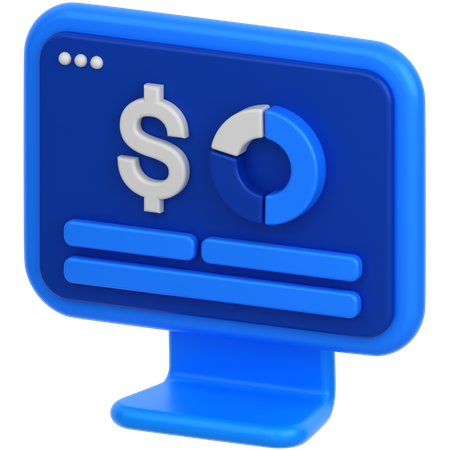 Financial analysis  3D Icon