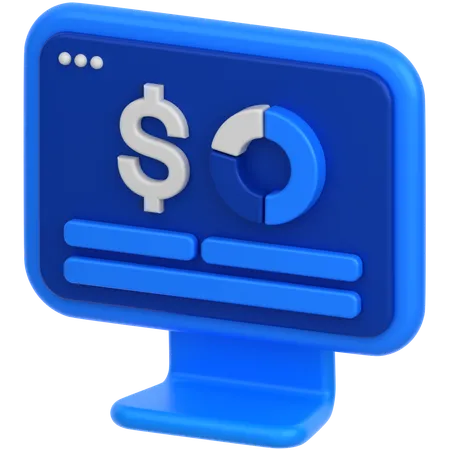 Financial analysis  3D Icon