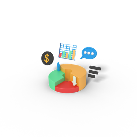 Financial Analysis  3D Icon