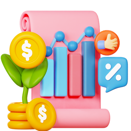 Financial Analysis  3D Icon