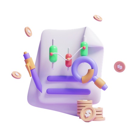 Financial Analysis  3D Icon