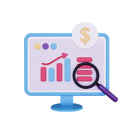 Financial Analysis  3D Illustration