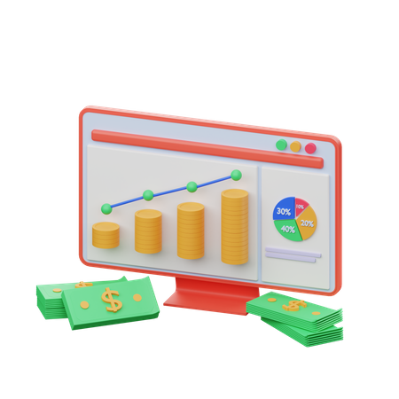 Financial Analysis  3D Illustration