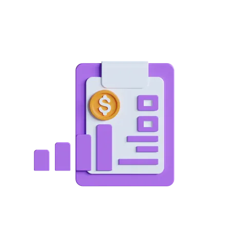 Financial Analysis Report  3D Icon