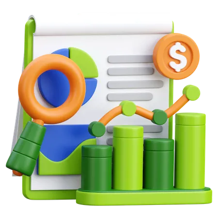 Financial Analytic  3D Icon