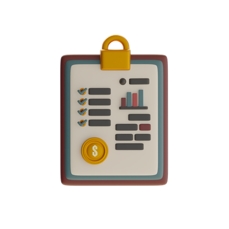 재무 분석  3D Icon
