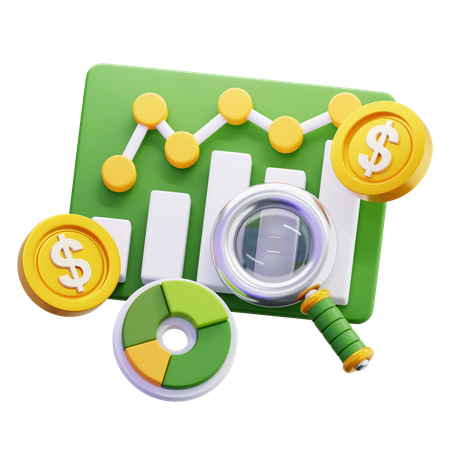 Financial Analytics  3D Icon