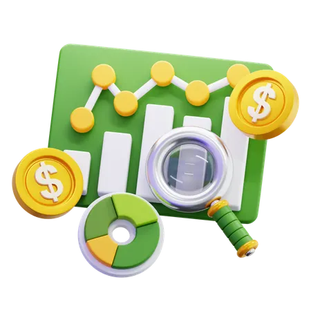 Financial Analytics  3D Icon