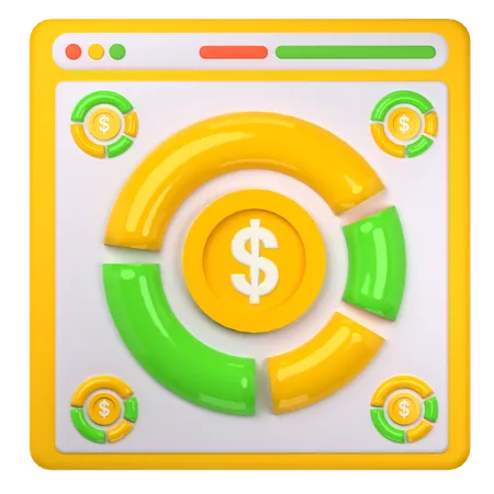 Financial Analytics  3D Icon