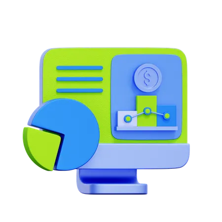 Financial Analytics Dashboard  3D Icon