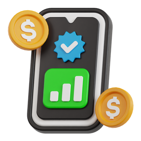 Financial App  3D Icon