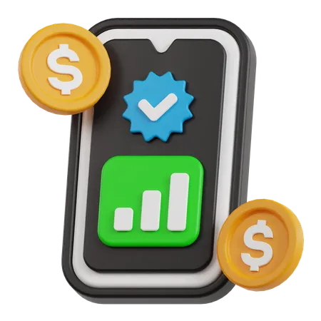 Financial App  3D Icon