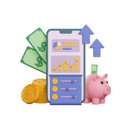 Financial App  3D Icon