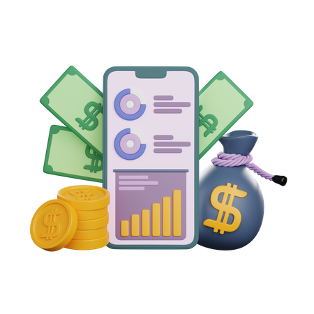 Financial App  3D Icon