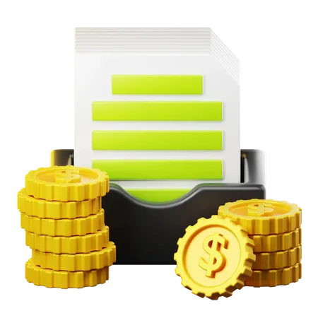 Business And Finance Illustration File Archive Box Isolated On Transparant Background 3 D Illustration High Resolution 3D Icon
