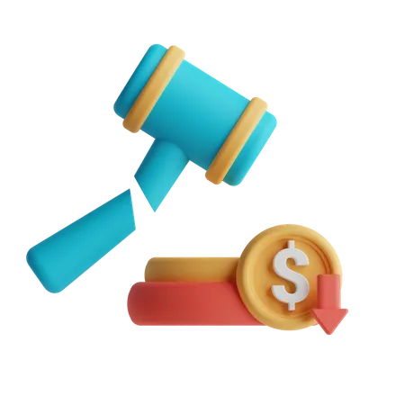 Financial Auction  3D Icon