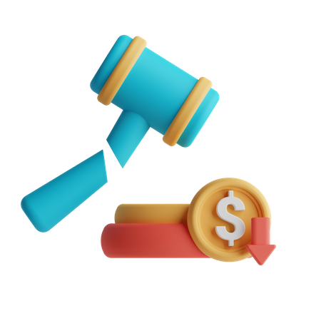 Financial Auction 3D Icon