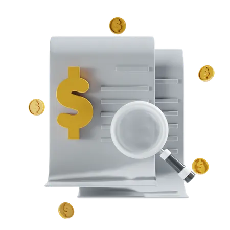 Financial Audit 3 D Icon Illustration 3D Icon