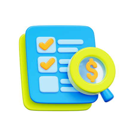 Financial Audit Checklist  3D Icon