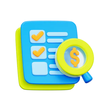 Financial Audit Checklist  3D Icon