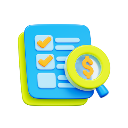 Financial Audit Checklist  3D Icon