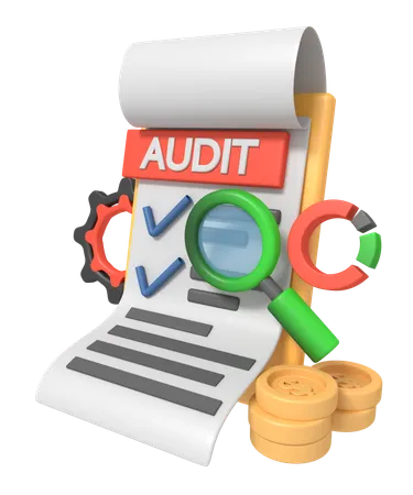 Asset Management Finance Audit Concept Illustration 3D Icon